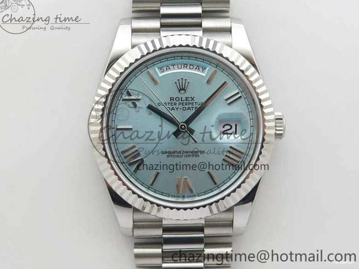 SS Dial 1:1 A2836 Tiffany SS Bracelet Maker Roman Date 40 Bp Blue Edition Day on Best 0412